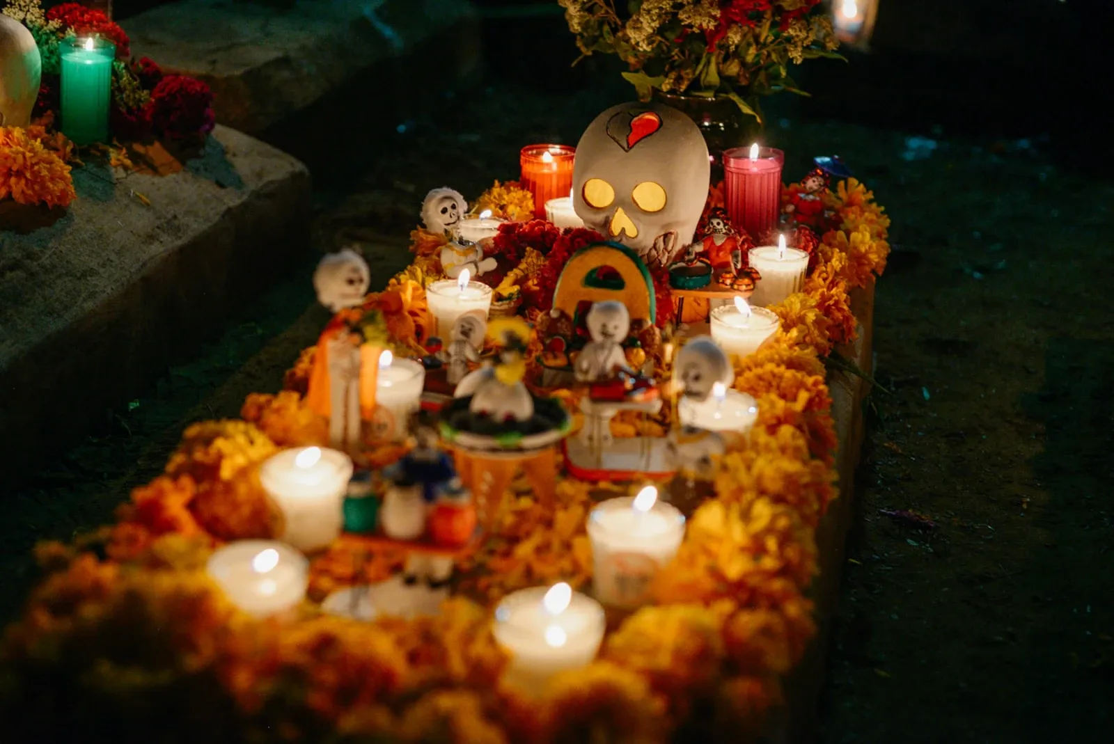 many candles on an altar